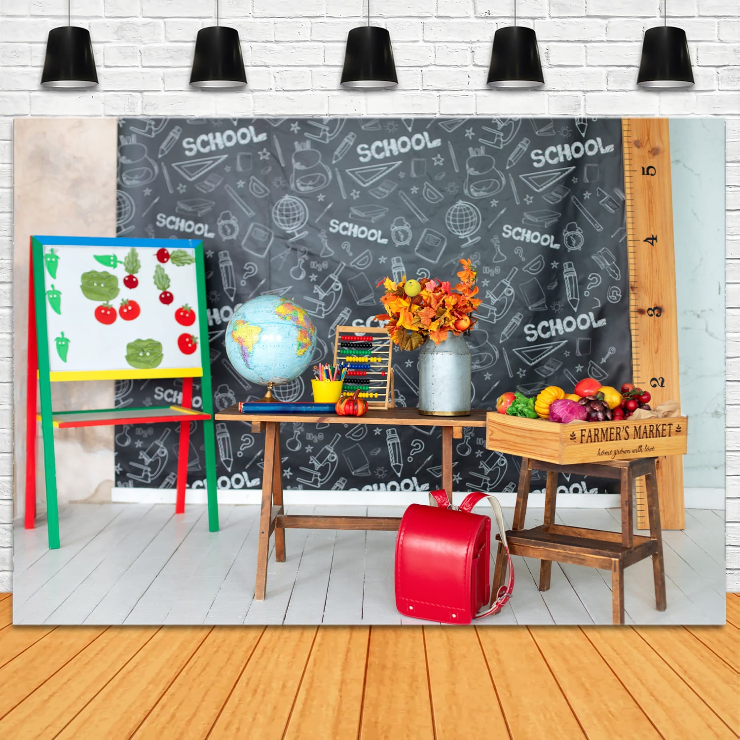 Back to School Classroom Blackboard Backdrop UK DBD7-9