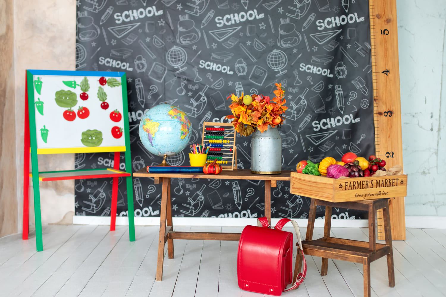 Back to School Classroom Blackboard Backdrop UK DBD7-9