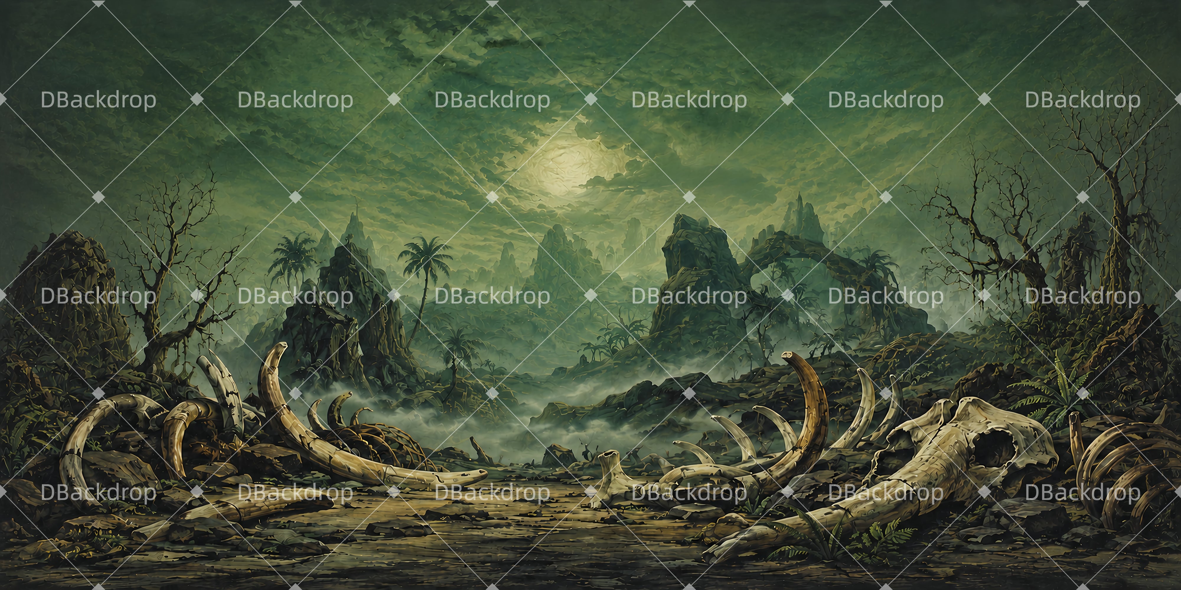 Movie Theater Backdrop Elephant Graveyard Performance Backdrop UK DLS65-T6