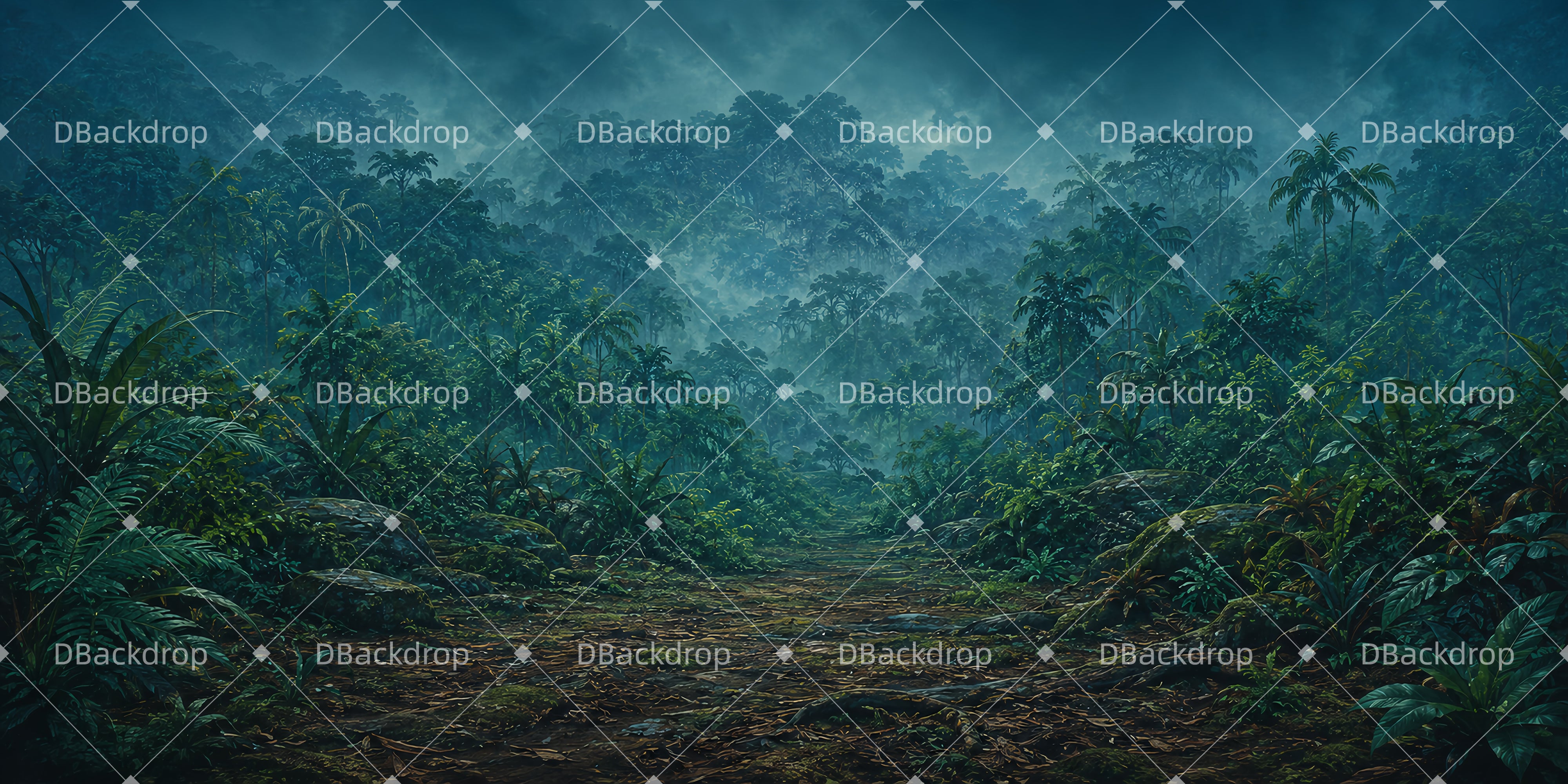 Forest Stage Backdrop Safari Camp Scenery Backdrops For Theater UK DLS65-T9