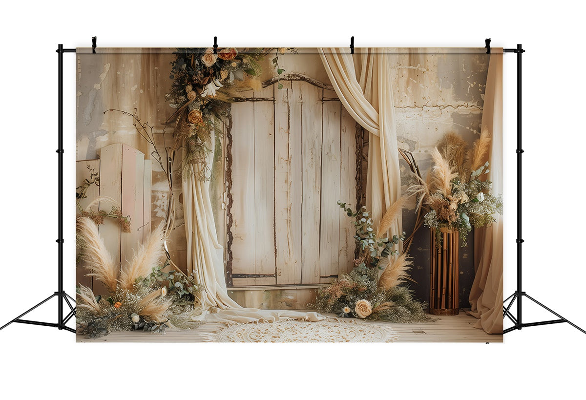 Backdrop For Mother's Day Vintage Boho Wooden Arch Backdrop UK GQ2-101