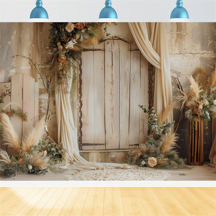 Backdrop For Mother's Day Vintage Boho Wooden Arch Backdrop UK GQ2-101