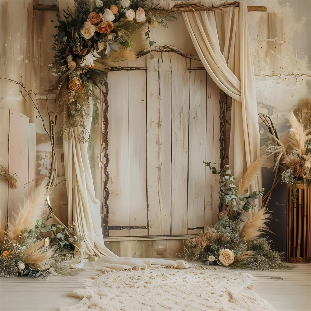 Backdrop For Mother's Day Vintage Boho Wooden Arch Backdrop UK GQ2-101