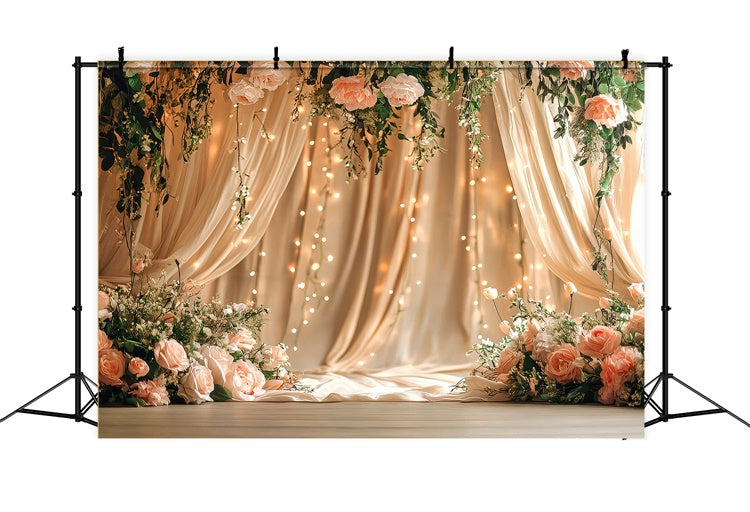 Backdrop For Mother's Day Elegant Hanging Floral Drape Backdrop UK GQ2-110