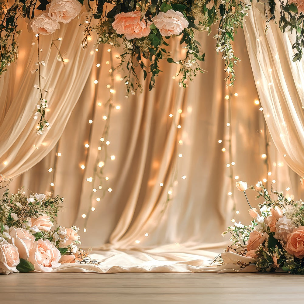 Backdrop For Mother's Day Elegant Hanging Floral Drape Backdrop UK GQ2-110