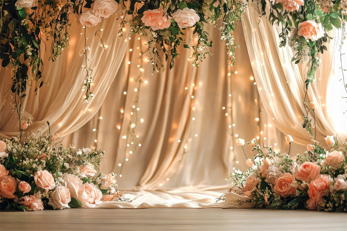 Backdrop For Mother's Day Elegant Hanging Floral Drape Backdrop UK GQ2-110