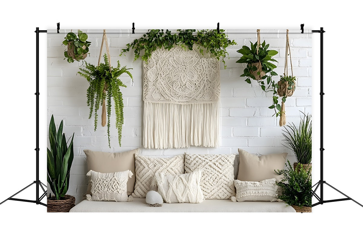 Backdrop For Mothers Day Fresh Green Plant Macrame Backdrop UK GQ2-123