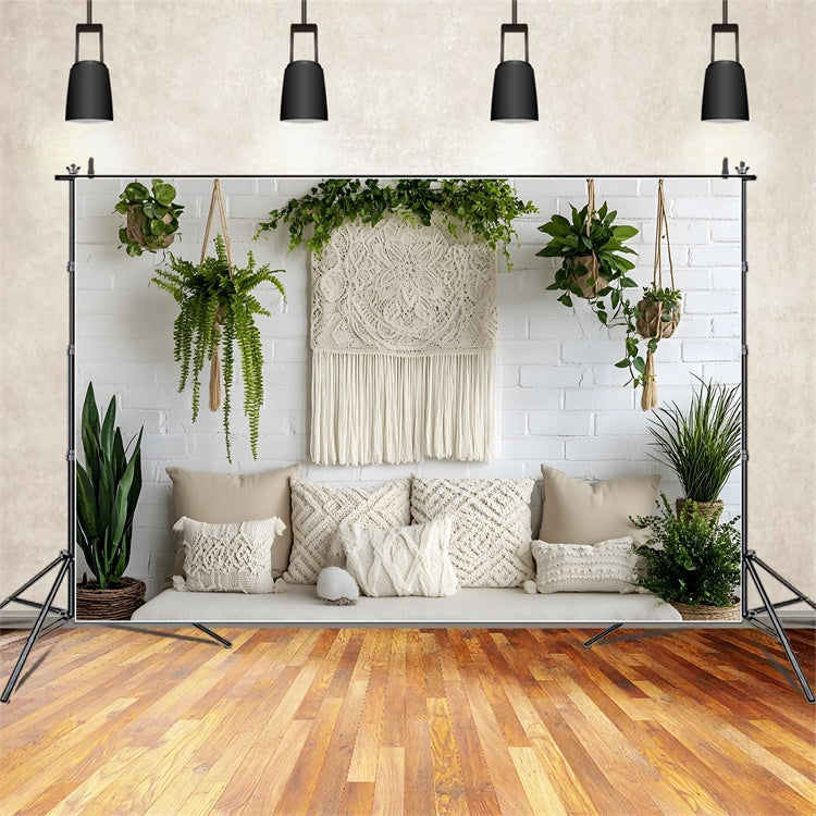 Backdrop For Mothers Day Fresh Green Plant Macrame Backdrop UK GQ2-123