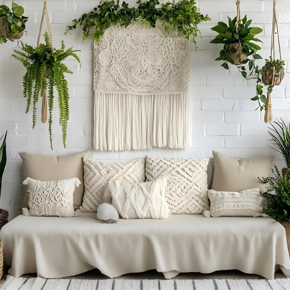 Backdrop For Mothers Day Fresh Green Plant Macrame Backdrop UK GQ2-123