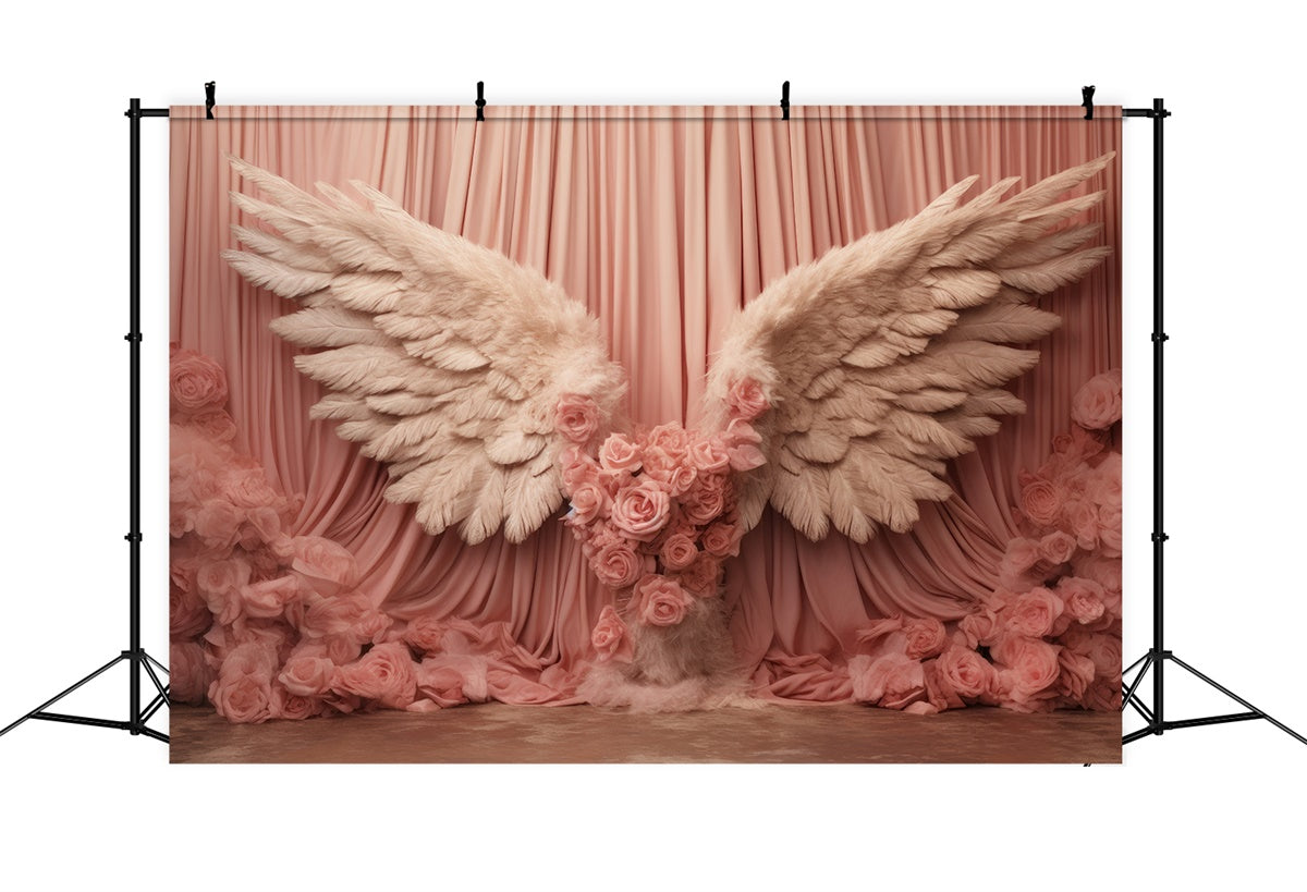 Backdrop For Mothers Day Rose Blossom Angel Wings Backdrop UK GQ2-132