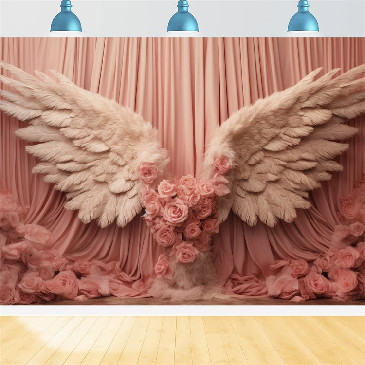 Backdrop For Mothers Day Rose Blossom Angel Wings Backdrop UK GQ2-132