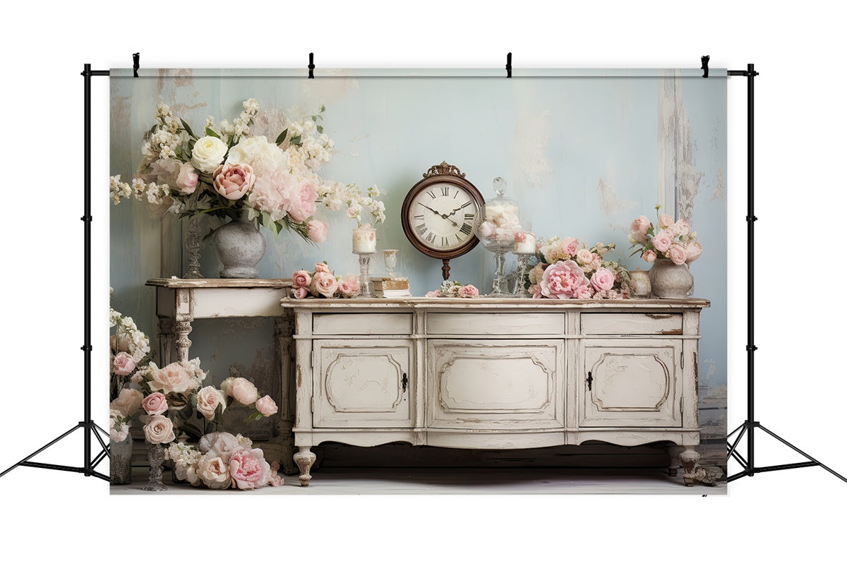 Mother's Day Backdrop Elegant Floral Classic Furniture Backdrop UK GQ2-136