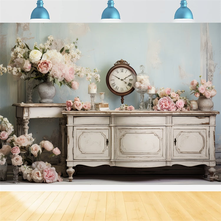 Mother's Day Backdrop Elegant Floral Classic Furniture Backdrop UK GQ2-136