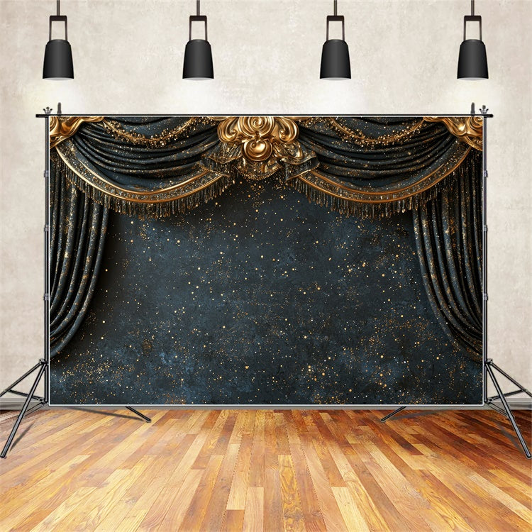 Mothers Day Backdrops Luxurious Gold Velvet Curtains Backdrop UK GQ2-147