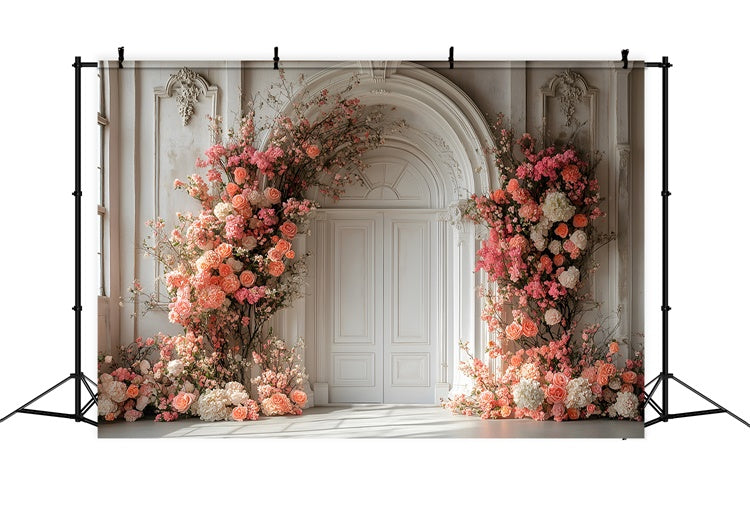 Mothers Day Backdrops Blossoming Floral Vintage Arch Backdrop UK GQ2-162