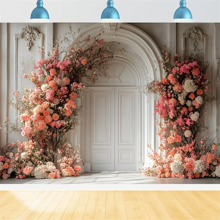 Mothers Day Backdrops Blossoming Floral Vintage Arch Backdrop UK GQ2-162