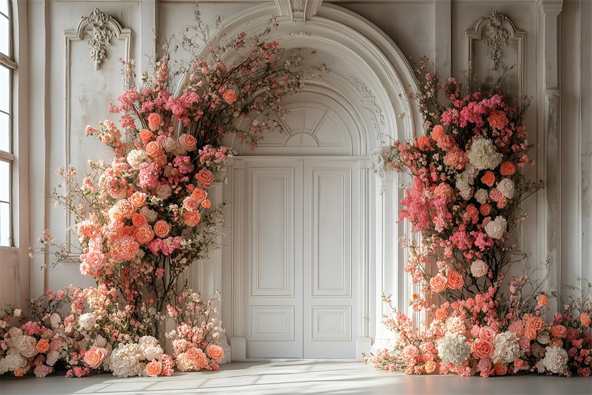 Mothers Day Backdrops Blossoming Floral Vintage Arch Backdrop UK GQ2-162