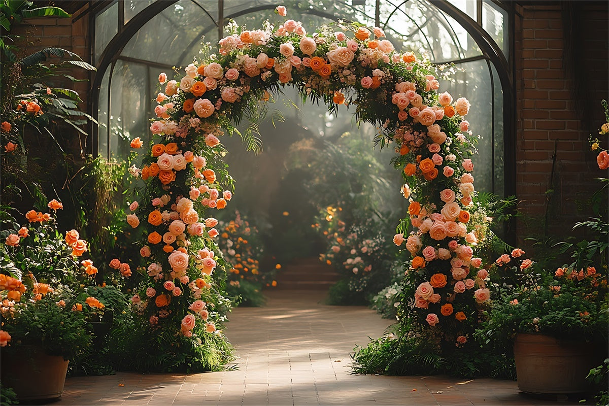 Mother's Day Photo Backdrops Lush Rose Garden Arch Backdrop UK GQ2-166