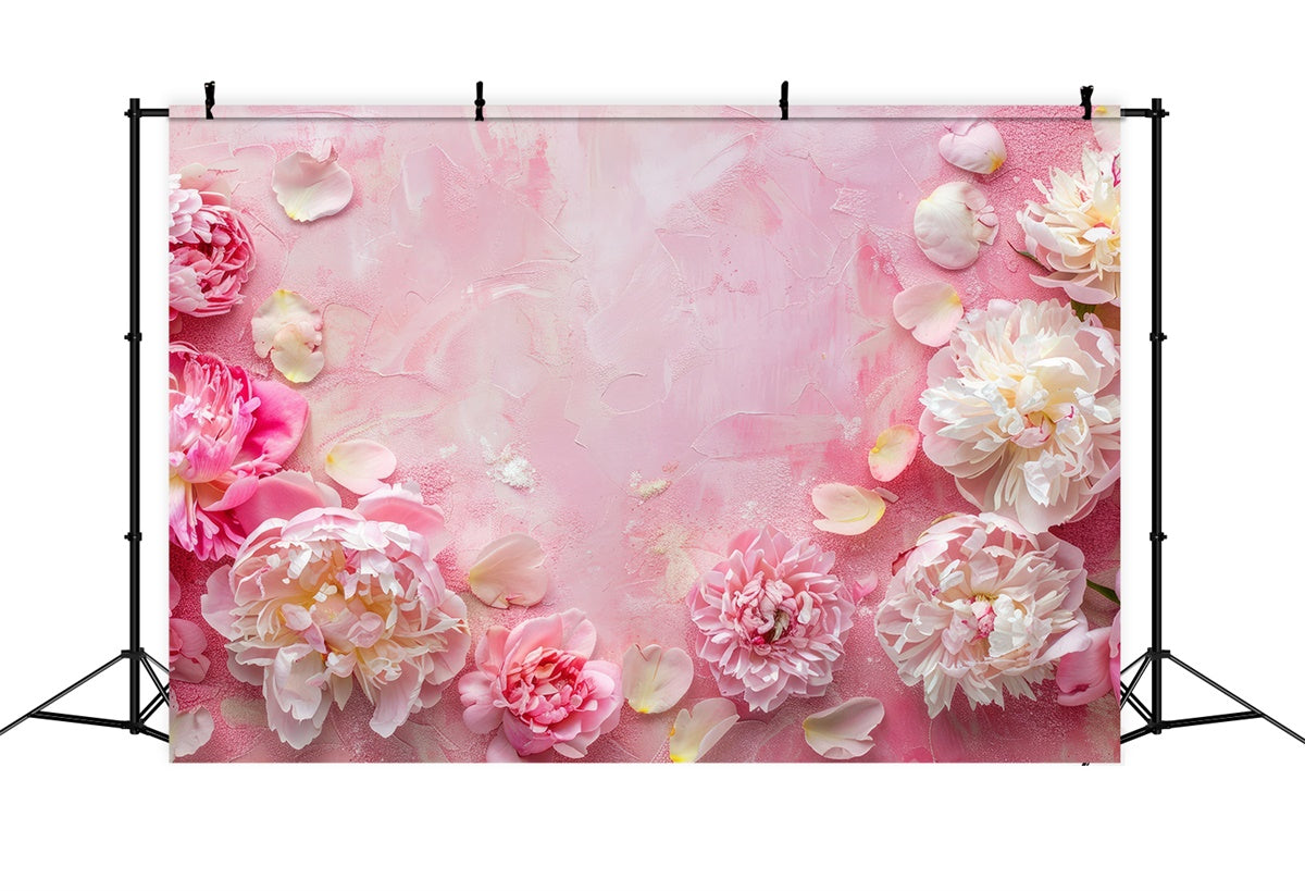 Mother's Day Backdrop Ideas Dreamy Peony Soft Petal Backdrop UK GQ2-171