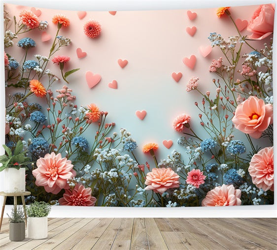 Mothers Day Backdrop Romantic Pastel Pink Blossom Backdrop UK GQ2-172