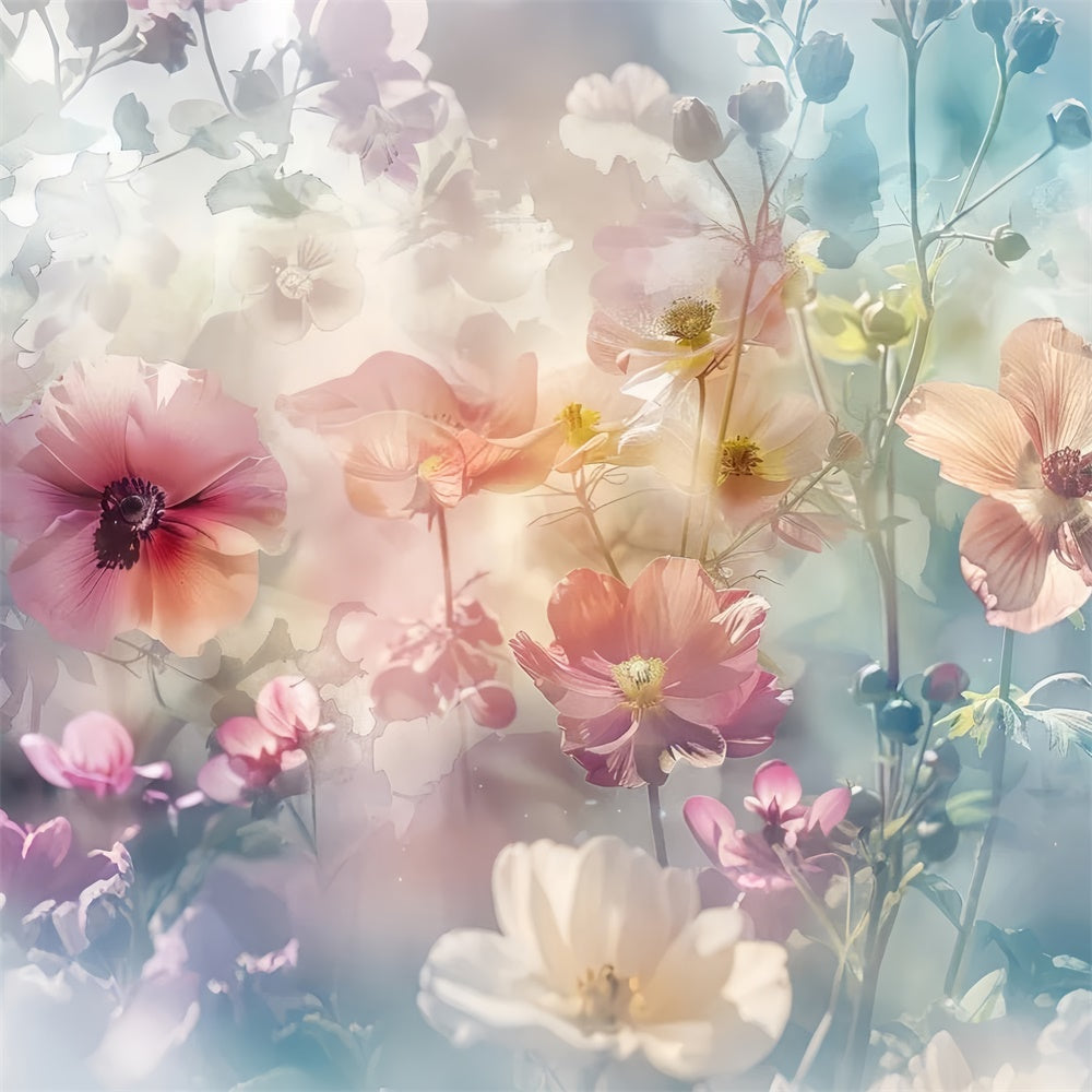 Mothers Day Backdrops Pastel Watercolor Floral Dream Backdrop UK GQ2-173