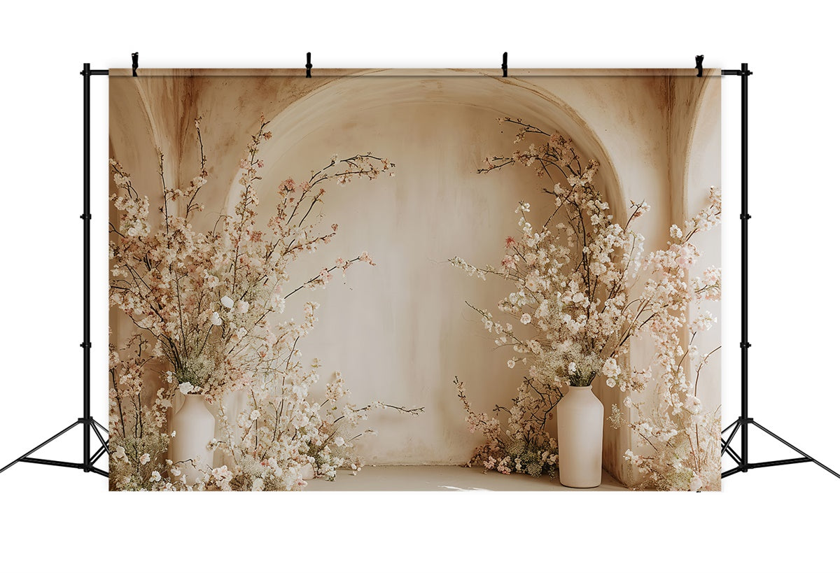 Boho Arch Backdrop Romantic Pink Blossom Arch Backdrop UK GQ2-18