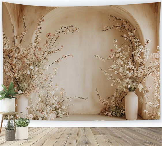 Boho Arch Backdrop Romantic Pink Blossom Arch Backdrop UK GQ2-18