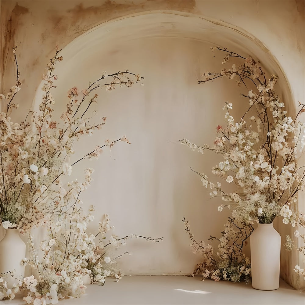 Boho Arch Backdrop Romantic Pink Blossom Arch Backdrop UK GQ2-18