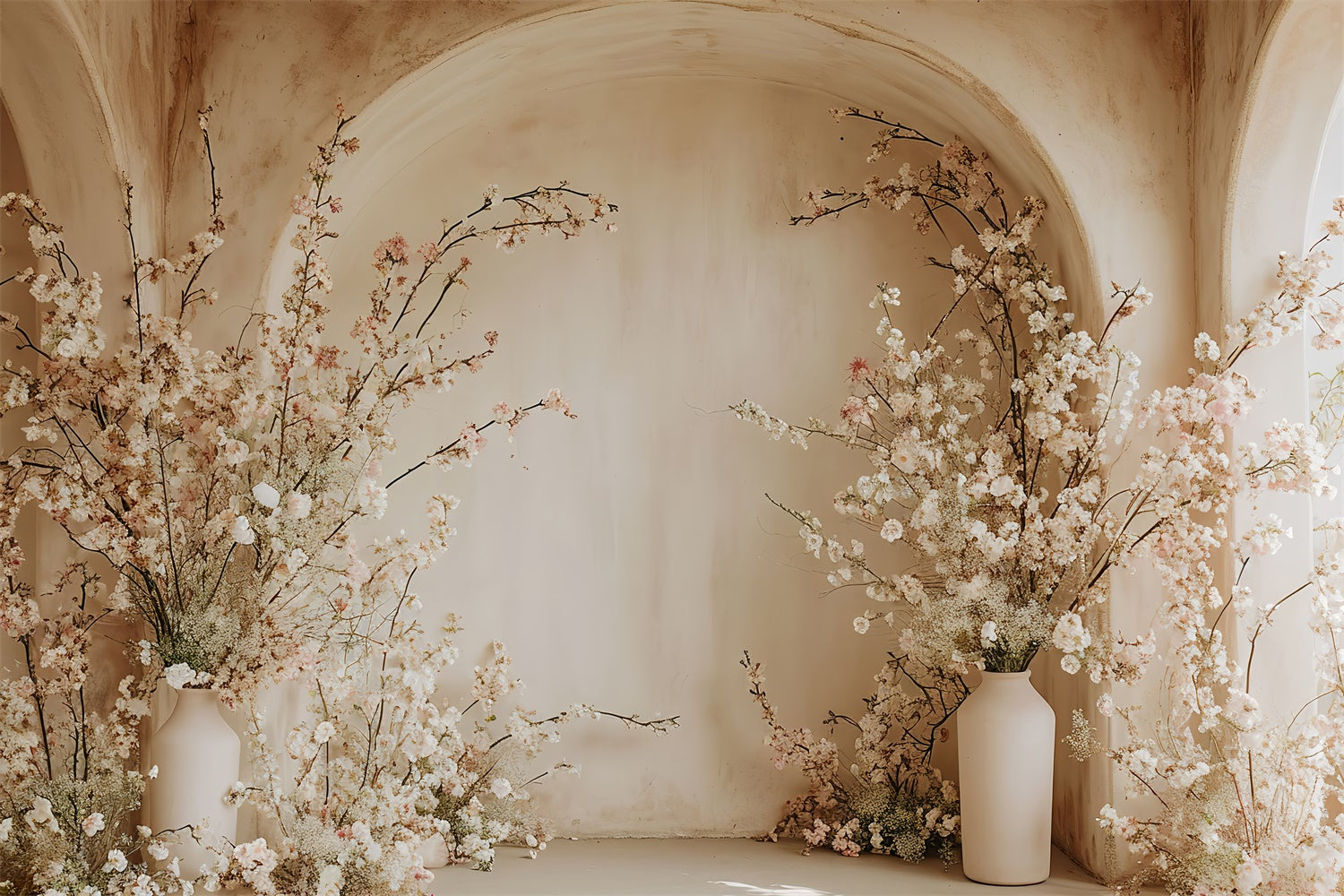 Boho Arch Backdrop Romantic Pink Blossom Arch Backdrop UK GQ2-18