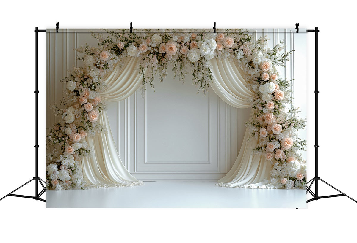 Mother's Day Photo Backdrops Romantic Rose Soft Drapes Backdrop UK GQ2-200