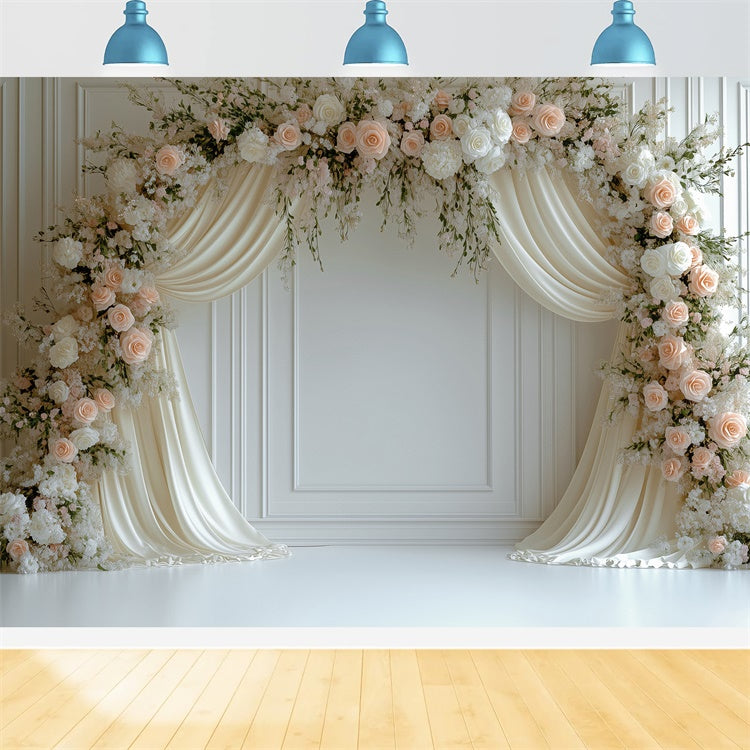 Mother's Day Photo Backdrops Romantic Rose Soft Drapes Backdrop UK GQ2-200