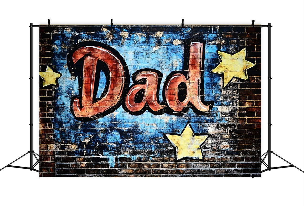 Father's Day Backdrop Graffiti Dad Starry Wall Backdrop UK GQ2-206