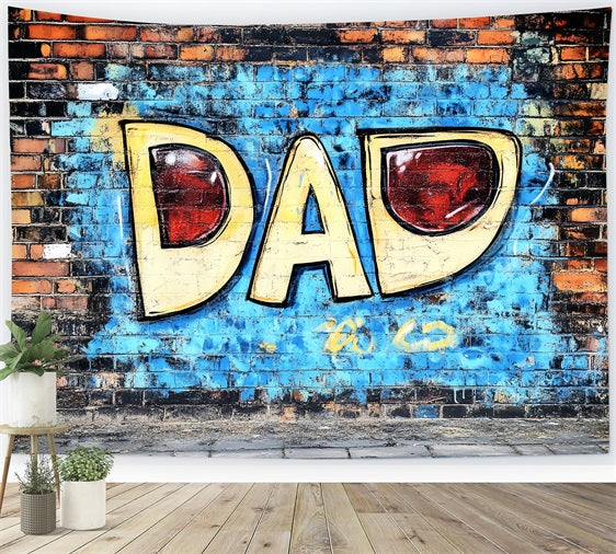 Fathers Day Backdrop Funky Graffiti Dad Wall Backdrop UK GQ2-207