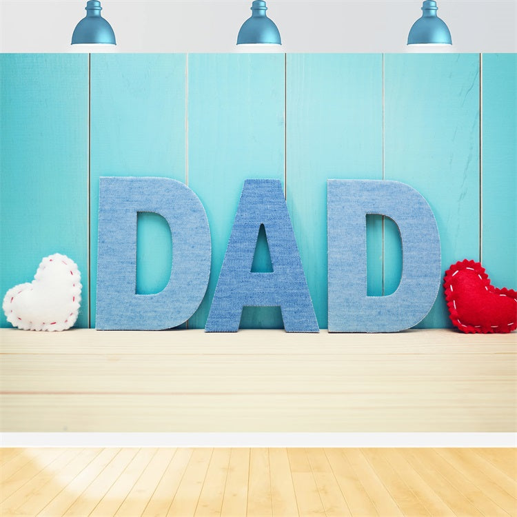 Father's Day Backdrops Wooden Denim Dad Backdrop UK GQ2-209