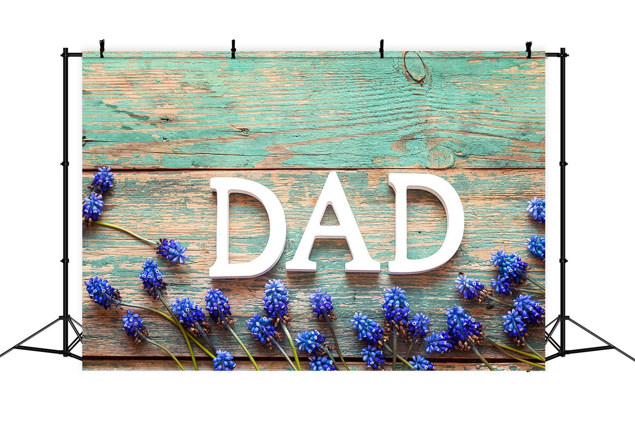 Father's Day Photo Backdrop Rustic Wood Floral Backdrop UK GQ2-210