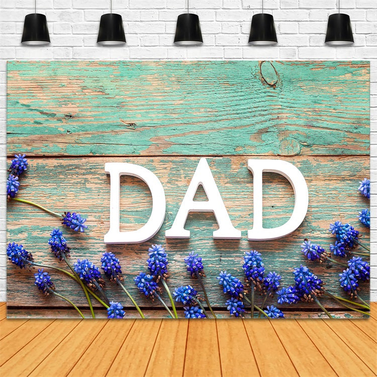 Father's Day Photo Backdrop Rustic Wood Floral Backdrop UK GQ2-210