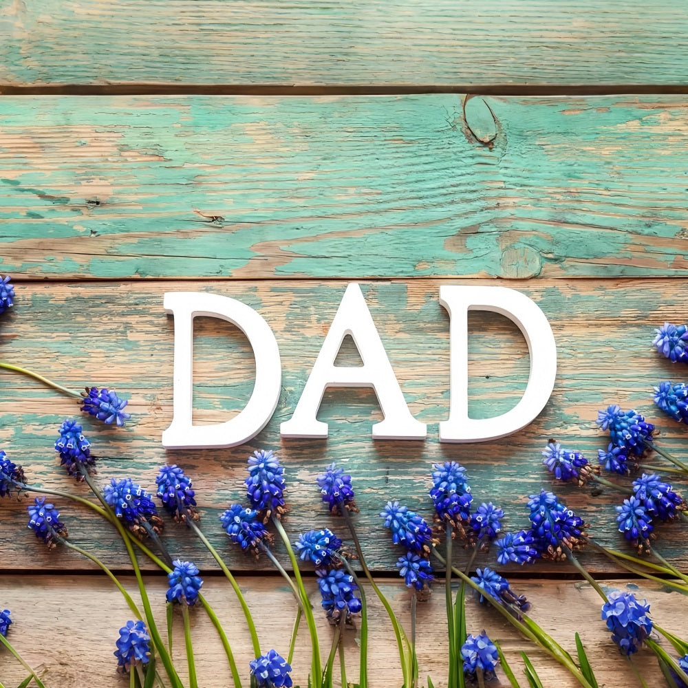 Father's Day Photo Backdrop Rustic Wood Floral Backdrop UK GQ2-210