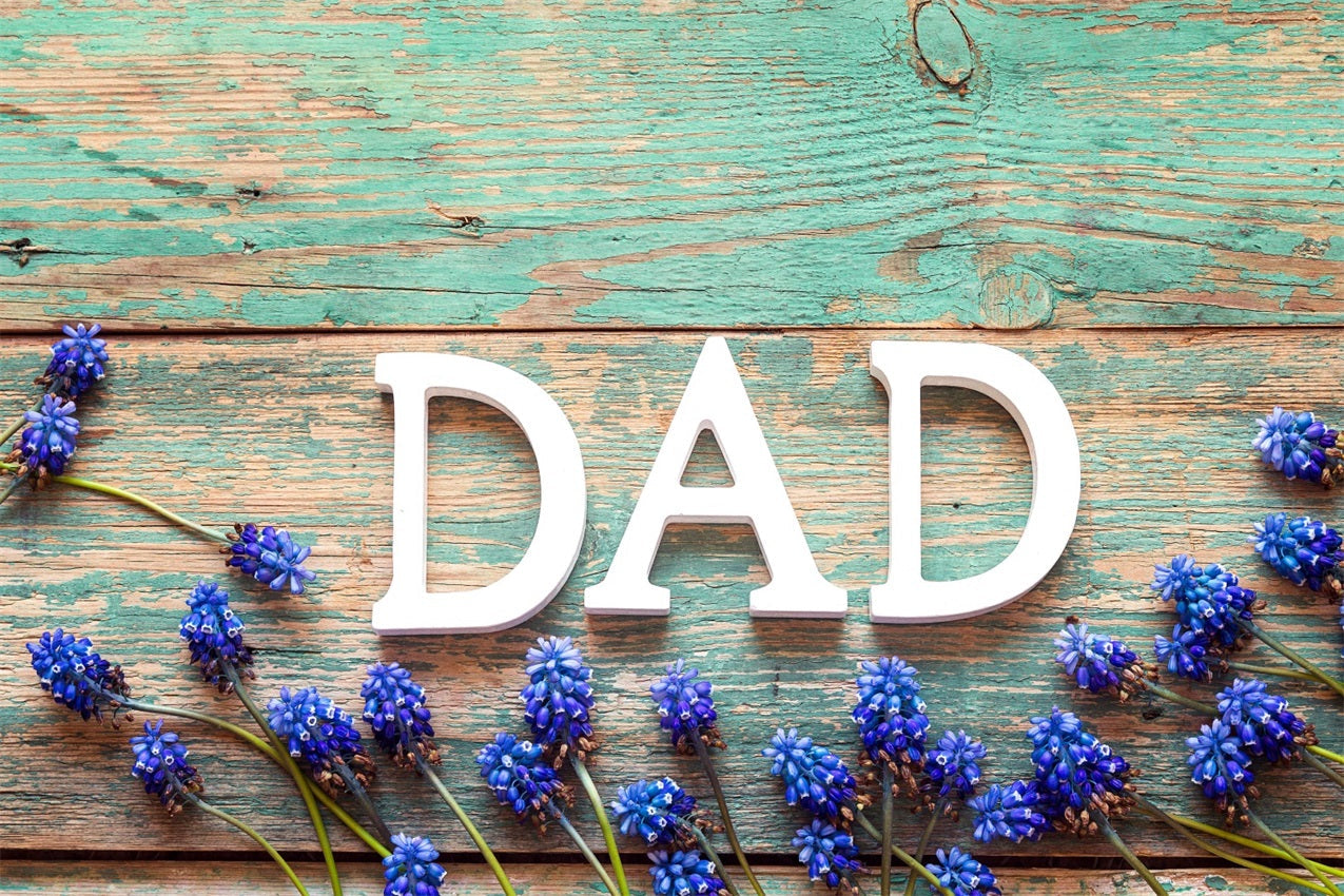 Father's Day Photo Backdrop Rustic Wood Floral Backdrop UK GQ2-210