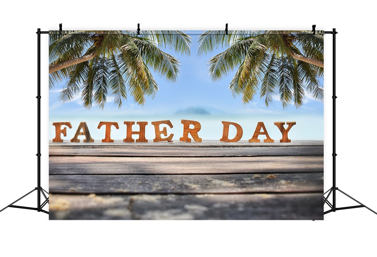 Fathers Day Photo Backdrop Ideas Wooden Lettering Beach Backdrop UK GQ2-233