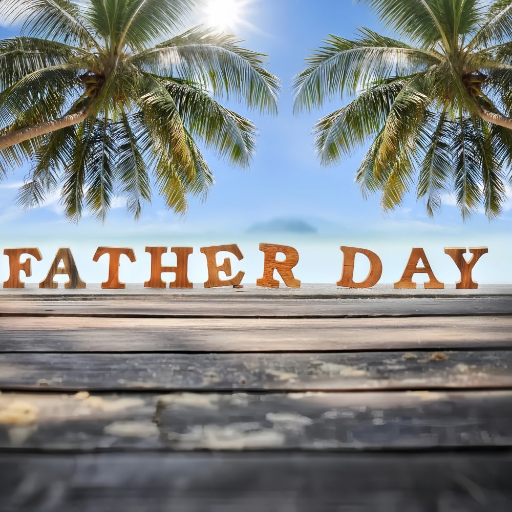 Fathers Day Photo Backdrop Ideas Wooden Lettering Beach Backdrop UK GQ2-233