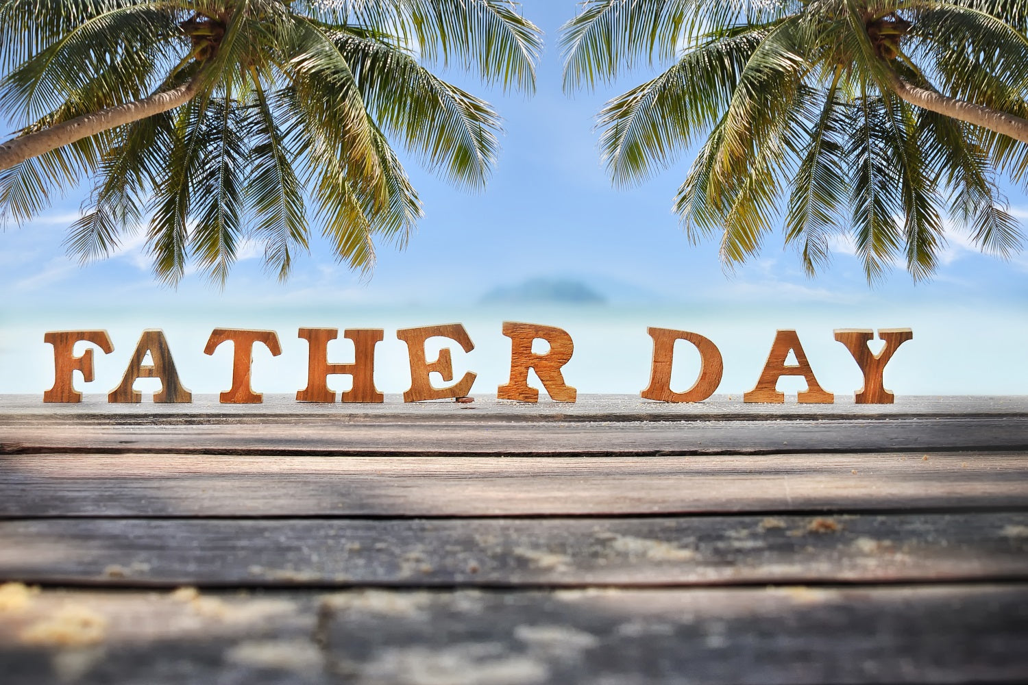 Fathers Day Photo Backdrop Ideas Wooden Lettering Beach Backdrop UK GQ2-233