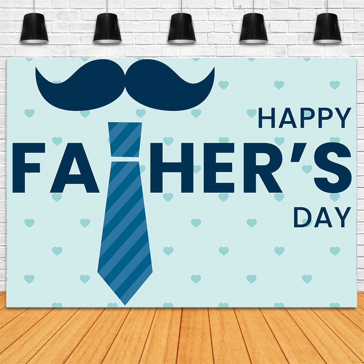 Fathers Day Photo Booth Backdrop Tie Mustache Backdrop UK GQ2-234