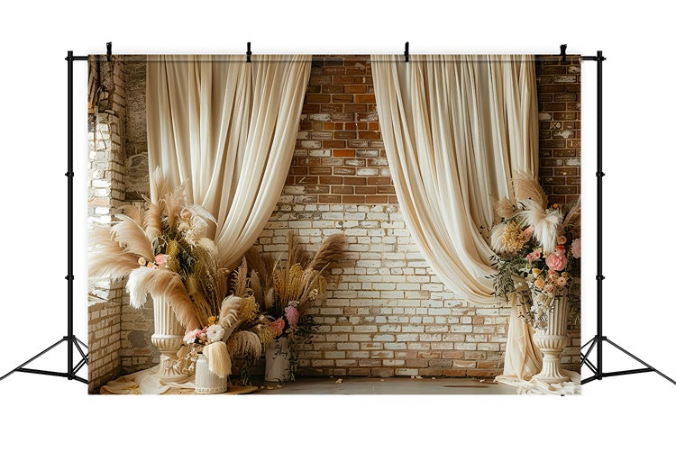 Boho Backdrop Ideas Earthy Bedroom Dried Floral Backdrop UK GQ2-36