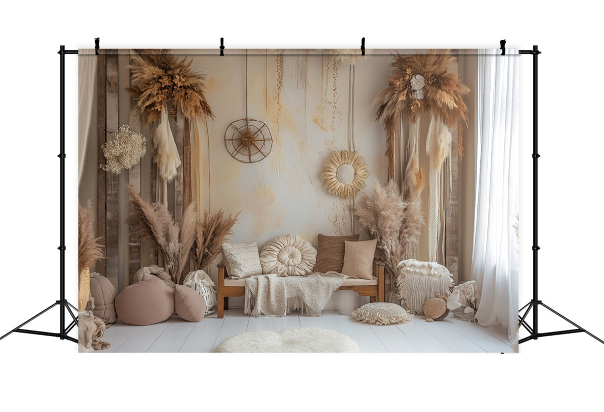 Boho Backdrop Ideas Soft Neutral Boho Home Vibe Backdrop UK GQ2-39