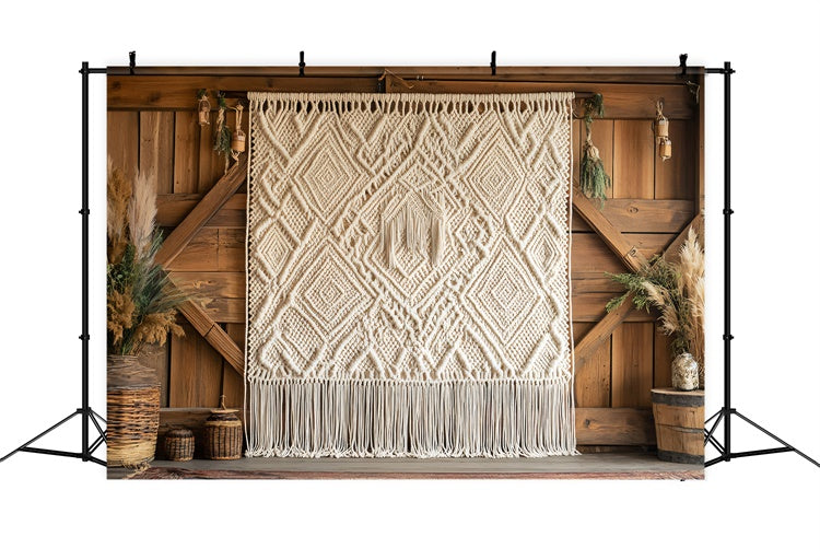 Boho Backdrop Macrame Wall Chic Fringe Backdrop UK GQ2-49