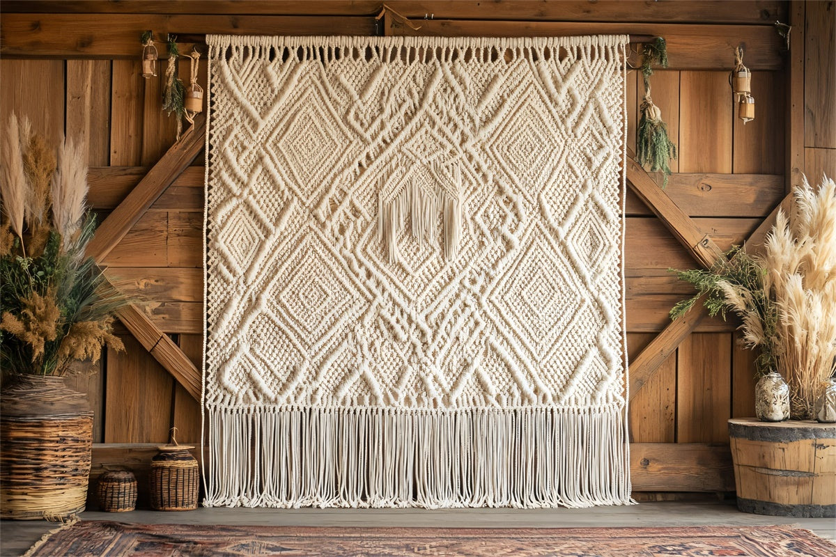 Boho Backdrop Macrame Wall Chic Fringe Backdrop UK GQ2-49