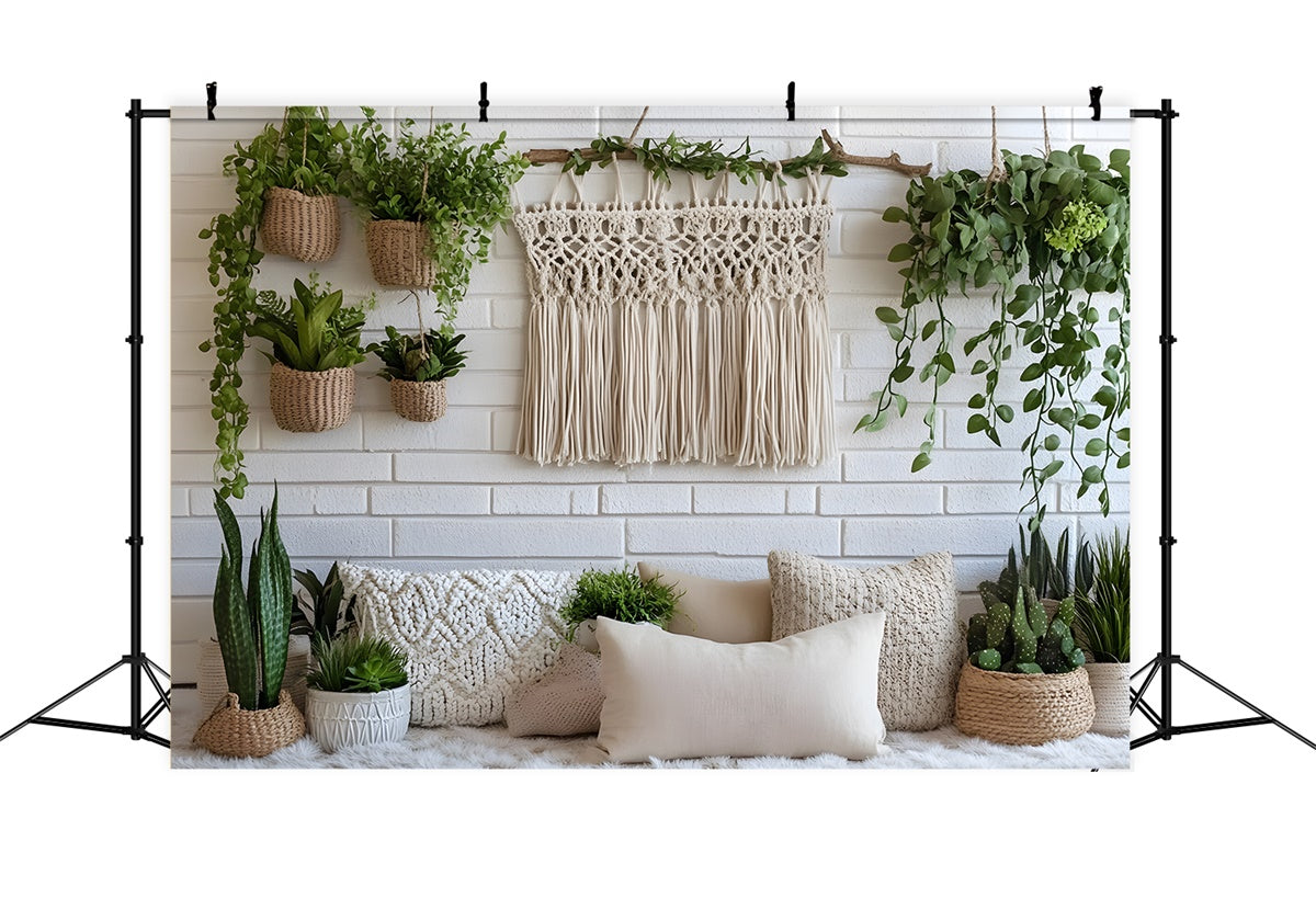 Boho Backdrops Macrame Decor Hanging Greenery Backdrop UK GQ2-84