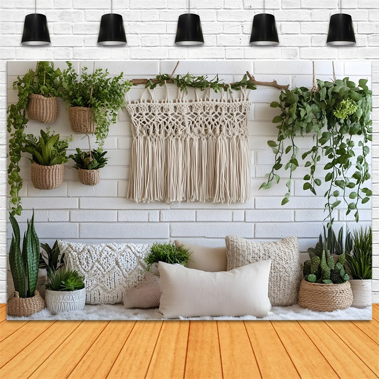 Boho Backdrops Macrame Decor Hanging Greenery Backdrop UK GQ2-84