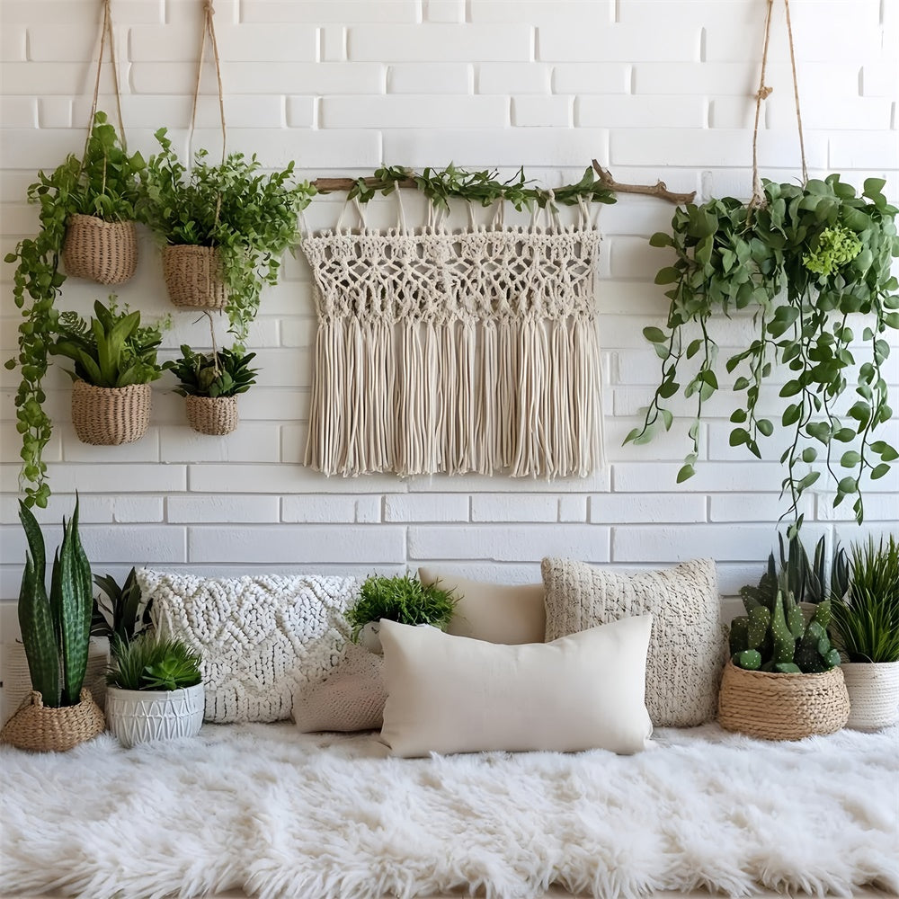 Boho Backdrops Macrame Decor Hanging Greenery Backdrop UK GQ2-84