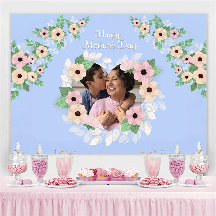 Backdrop For Mothers Day Delicate Pastel Blooms Custom Backdrop UK GQ3-146